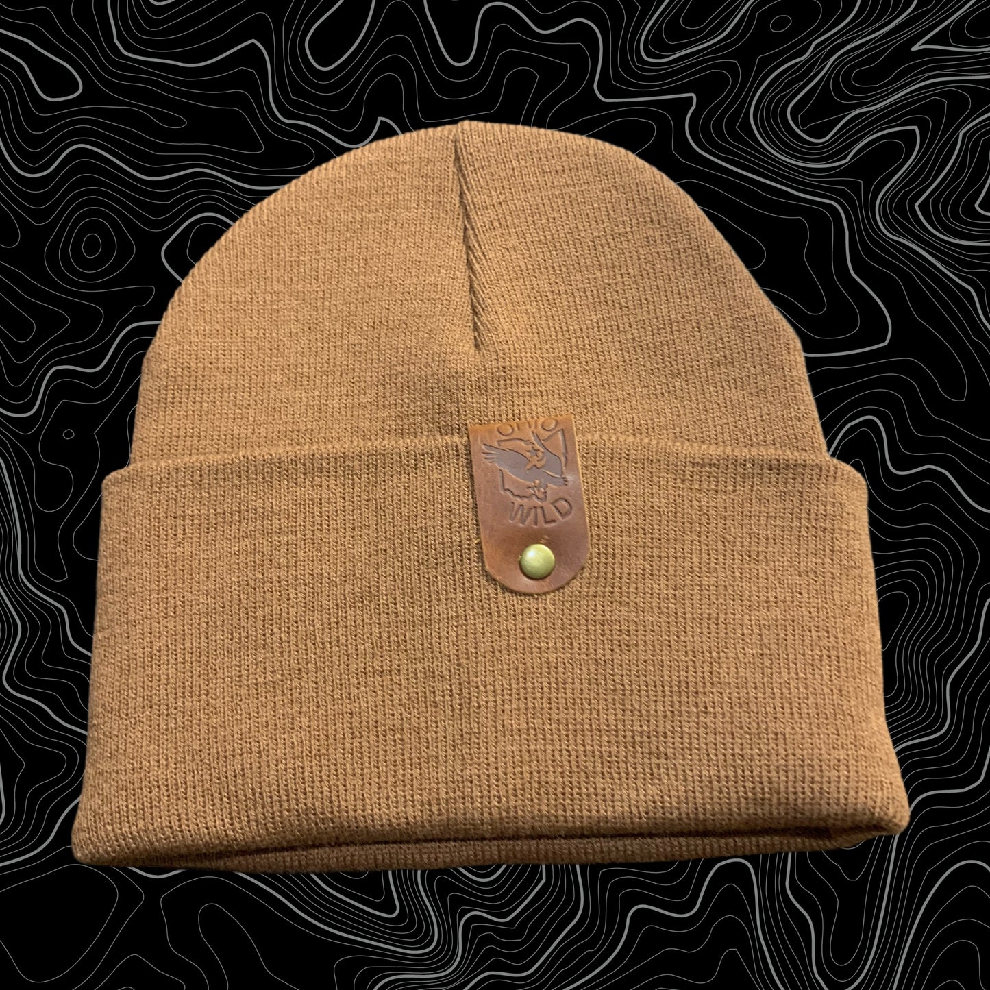 Cuff Beanie With Leather Tag