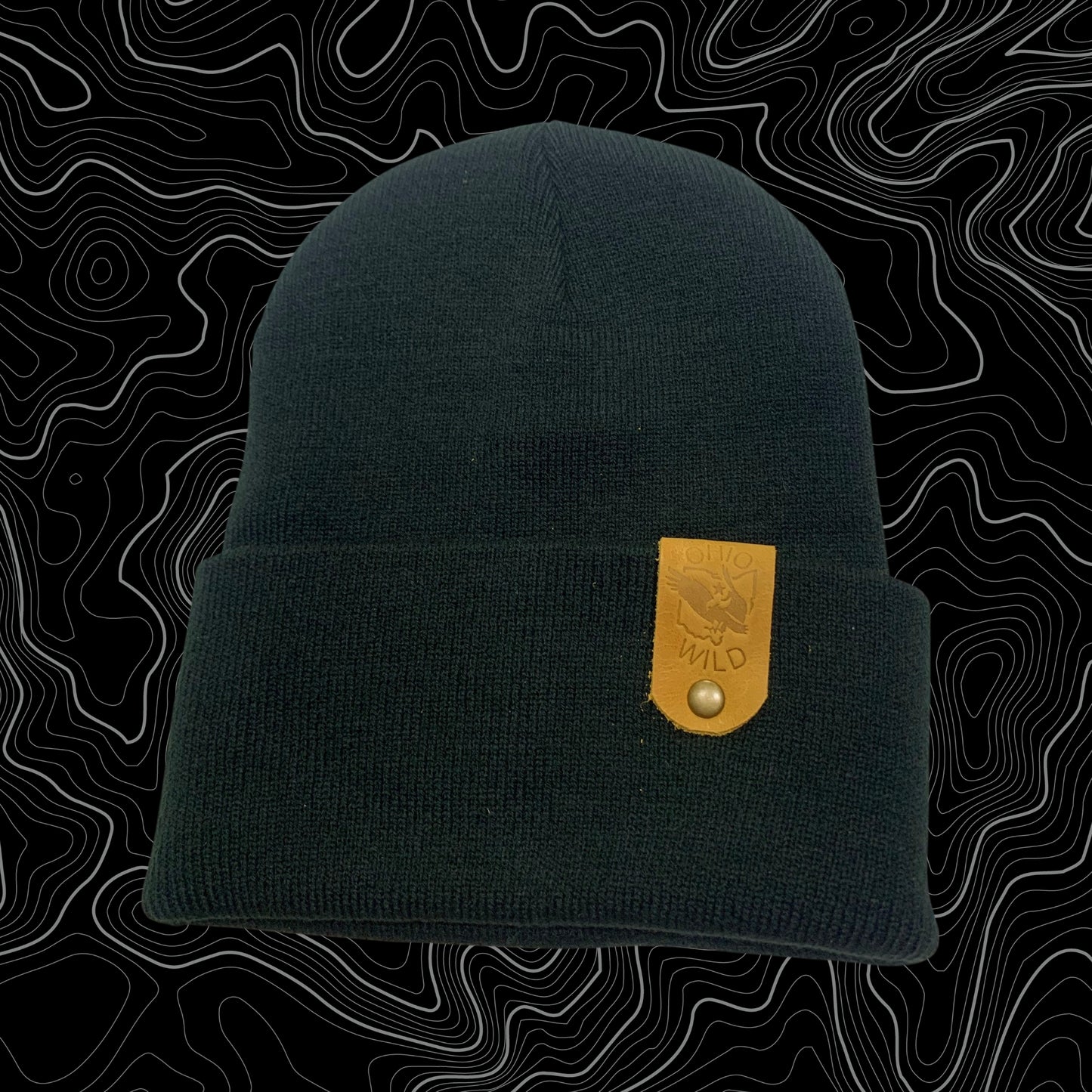 Cuff Beanie With Leather Tag